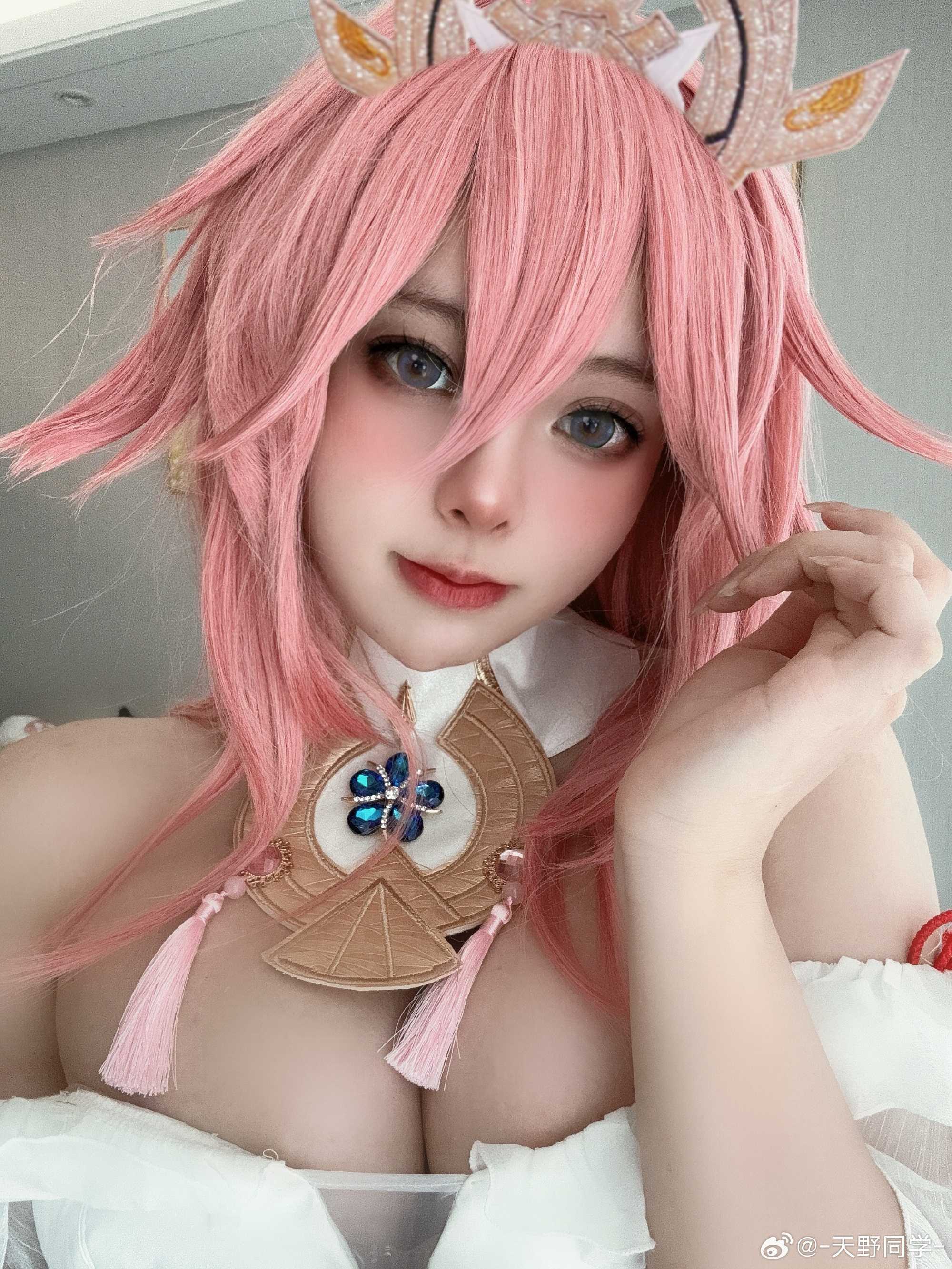 cosplayhi小家伙可以请我吃个油豆腐吗原神八重神子@-天野同学-