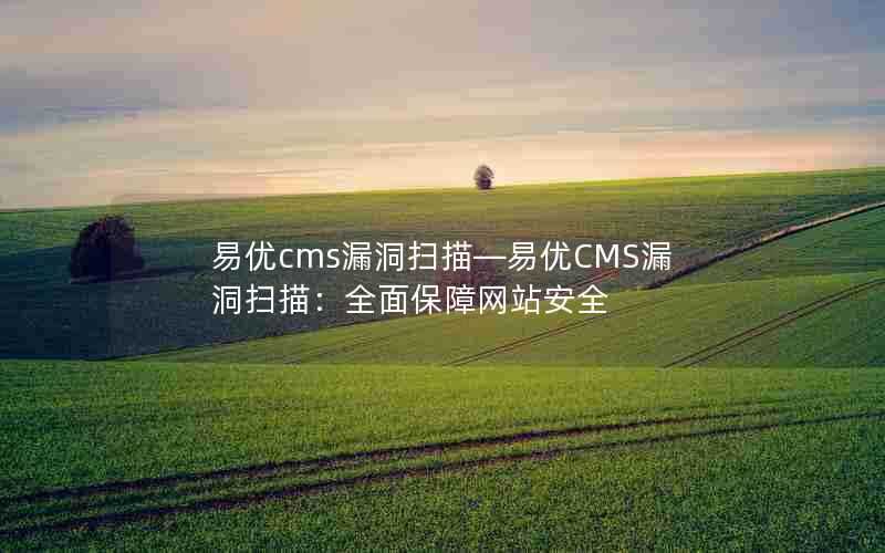 易优cms漏洞扫描—易优CMS漏洞扫描：全面保障网站安全