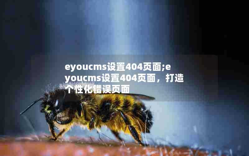 eyoucms设置404页面;eyoucms设置404页面，打造个性化错误页面