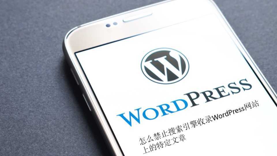 怎么禁止搜索引擎收录WordPress网站上的特定文章