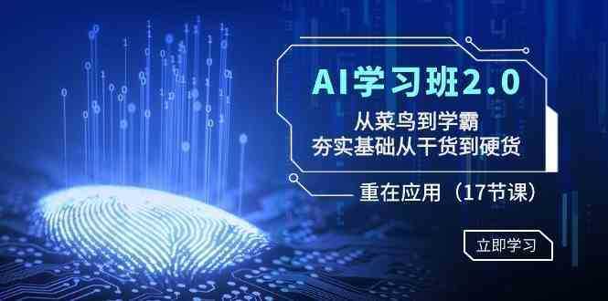 AI学习班2.0：从菜鸟到学霸，夯实基础从干货到硬货，重在应用