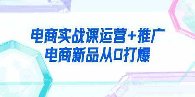 电商实战课运营+推广，电商新品从0打爆