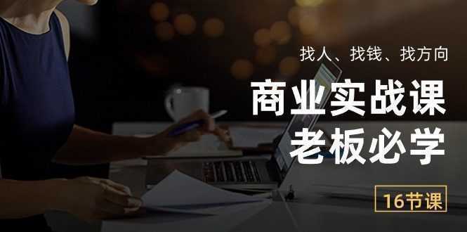 商业实战课【老板必学】：找人、找钱、找方向