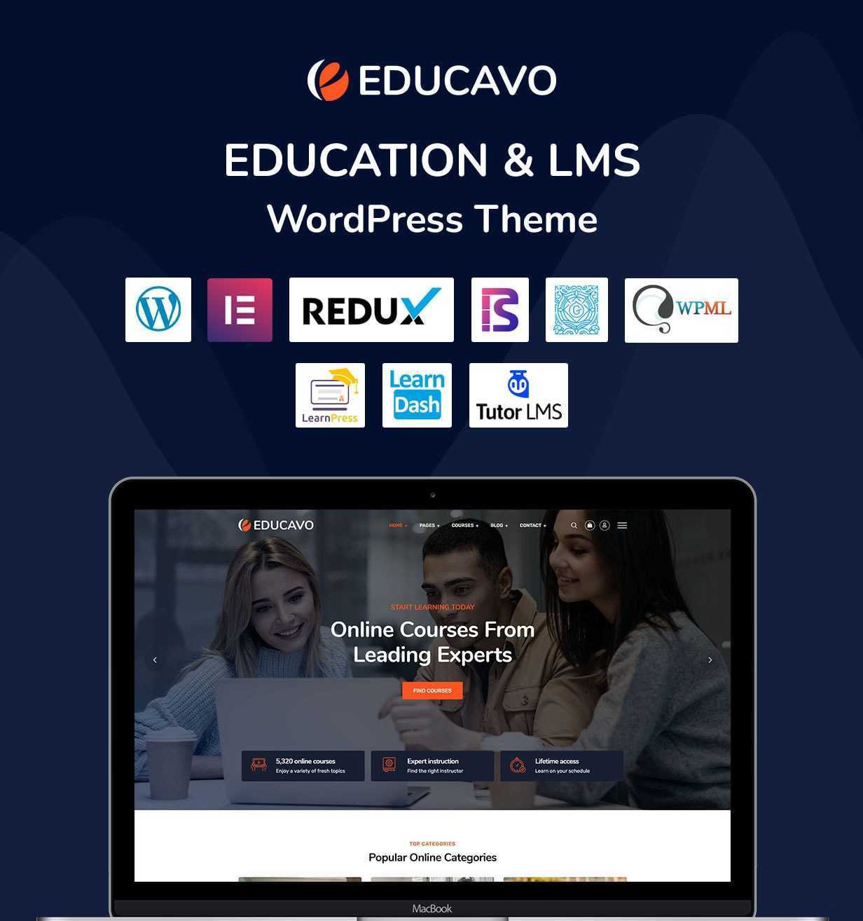 Educavo v2.9.5 – 在线课程和教育 WordPress 主题