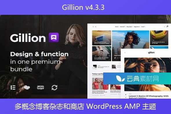 Gillion v4.3.3 – 多概念博客杂志和商店 WordPress AMP 主题