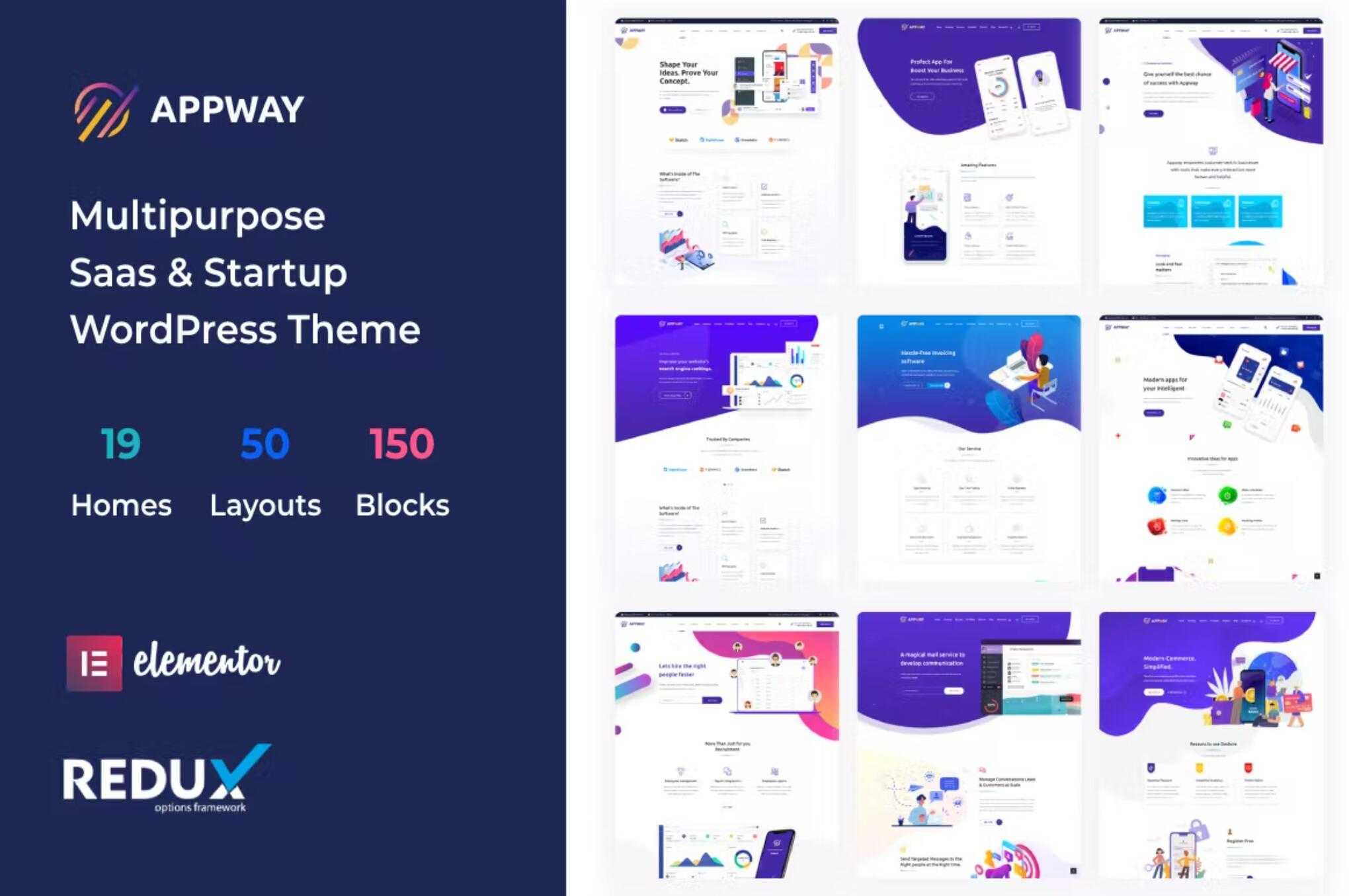 Appway V2.0.0 – Saas数据服务公司SEO营销网站APP展示模板WordPress 主题