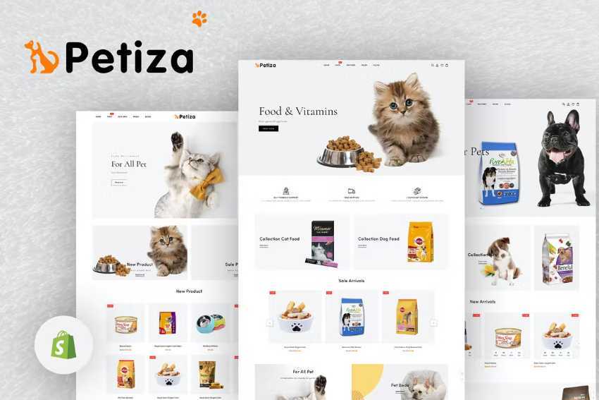 Petiza – Pets Food Shop 响应式 Shopify 模板