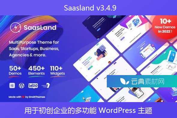 Saasland v3.4.9 – 用于初创企业的多功能 WordPress 主题