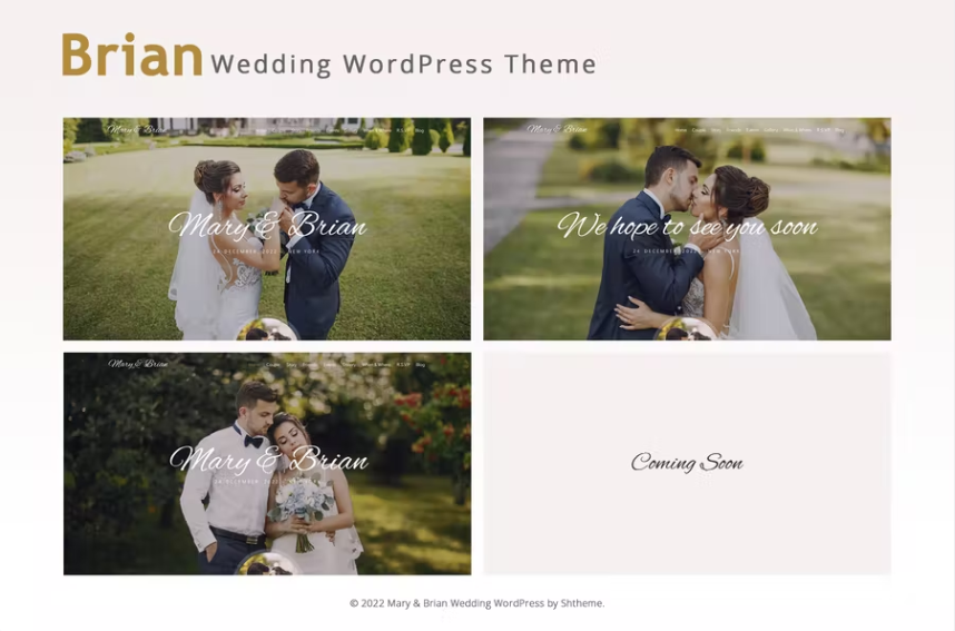 Brian – 婚礼 WordPress 主题