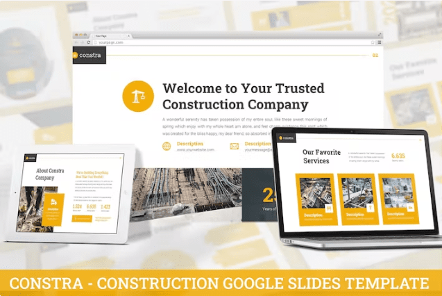 Constra – 建筑谷歌幻灯片模板
