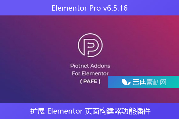 Elementor Pro v6.5.16 – 扩展 Elementor 页面构建器功能插件