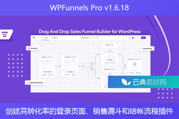 WPFunnels Pro v1.6.18 – 创建高转化率的登录页面、销售漏斗和结帐流程插件