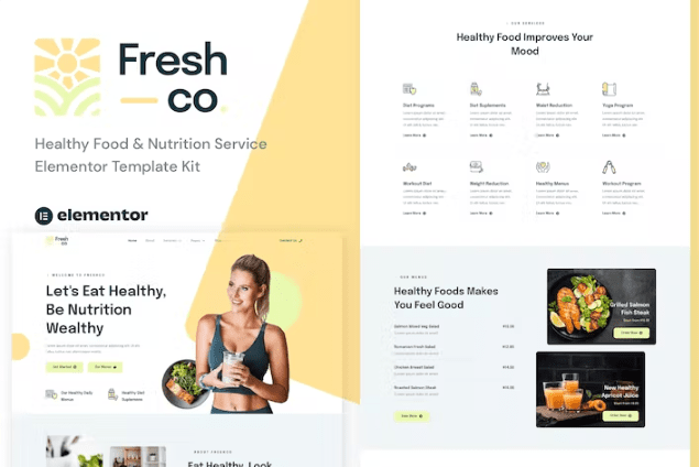 Freshco – 健康食品和营养服务 Elementor 模板套件