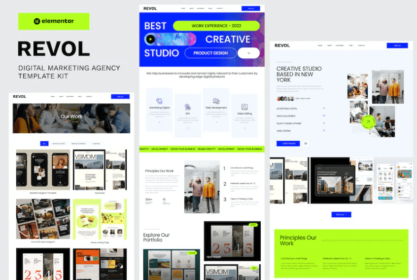 Revol – 数字营销机构 Elementor 模板套件