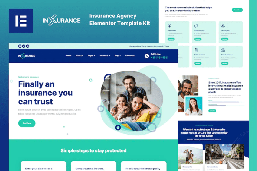 Inxurance – Insurance Agency Elementor 模板套件