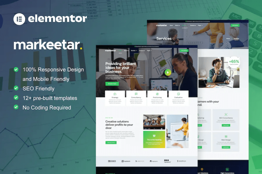 Markeetar – 数字营销机构 Elementor Pro 模板套件