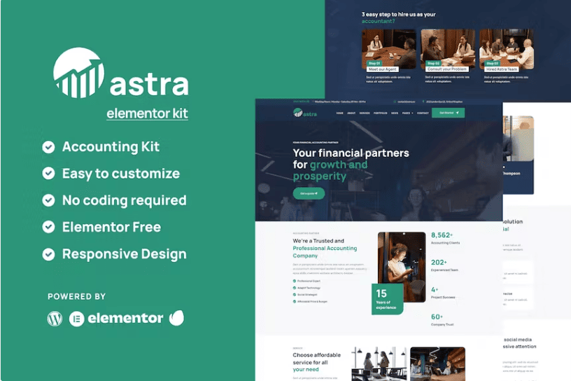 Astra – 业务咨询 Elementor 模板套件