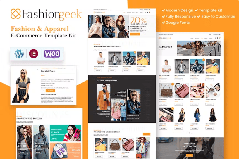 Fashion Geek – WooCommerce 时尚元素模板套件