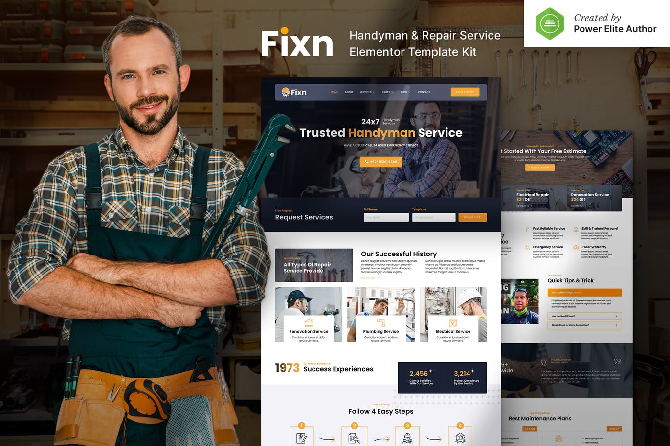 Fixn – 杂工和维修服务 Elementor Template Kit