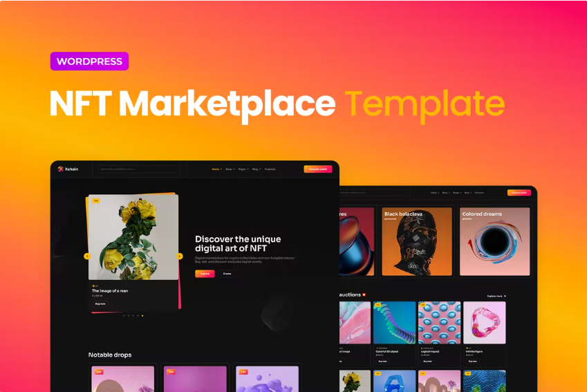 Xchain – NFT Marketplace Elementor 模板工具包