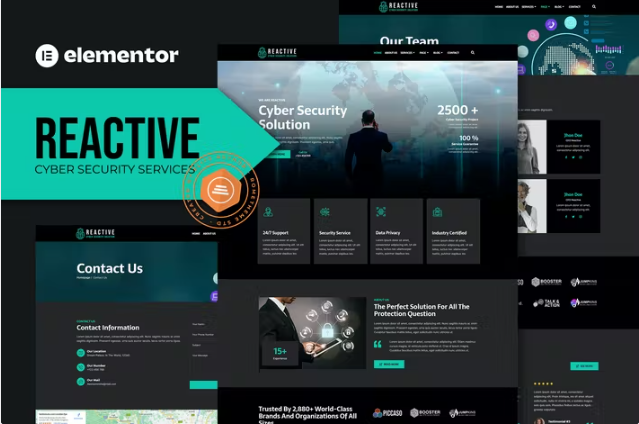 Reactive – 网络安全服务 Elementor 模板工具包