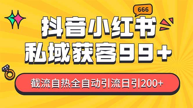 某音，小红书，野路子引流玩法截流自热一体化日引200+精准粉 单日变现3…