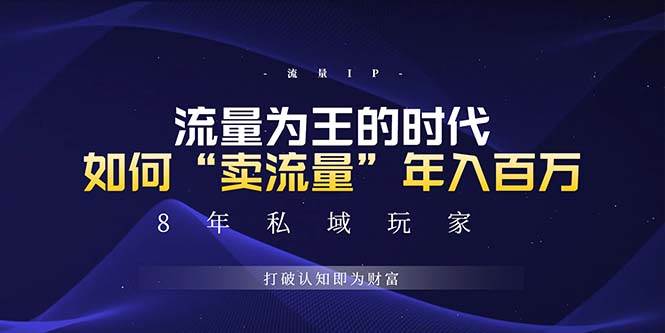 未来如何通过“卖流量”年入百万，跨越一切周期绝对蓝海项目